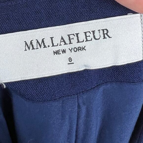 MM Lafleur Navy Blue The Noho Pencil Skirt Size 8 Corpcore Minimalist Designer - Picture 6 of 6